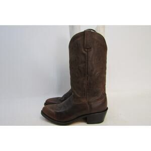 Road Wolf Mens Size 7 M Brown Leather Cowboy Western Boots